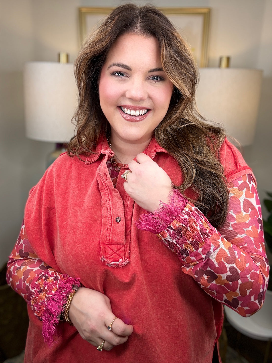 Sweet Heart Mesh Top