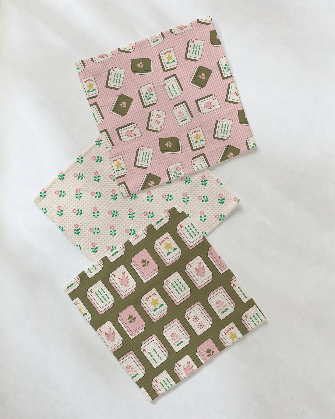 Geometry Flower Tiles Dishcloth Set