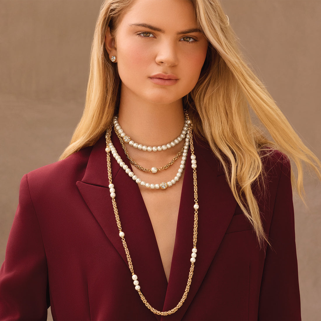 Brighton | Trust Your Journey Pearl Chain Long Necklace