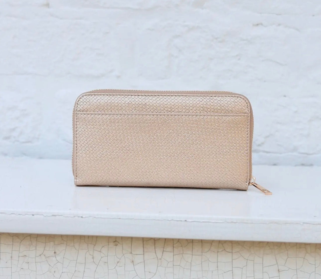 Caroline Hill | Penelope Wallet-Woven Gold