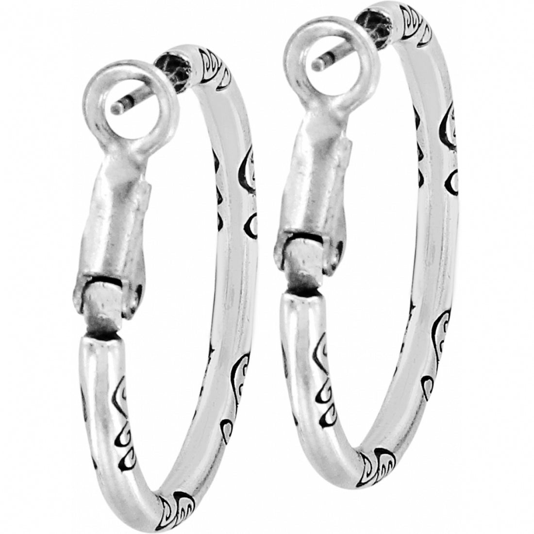 Brighton | Small Hoop Charm Earrings- Silver