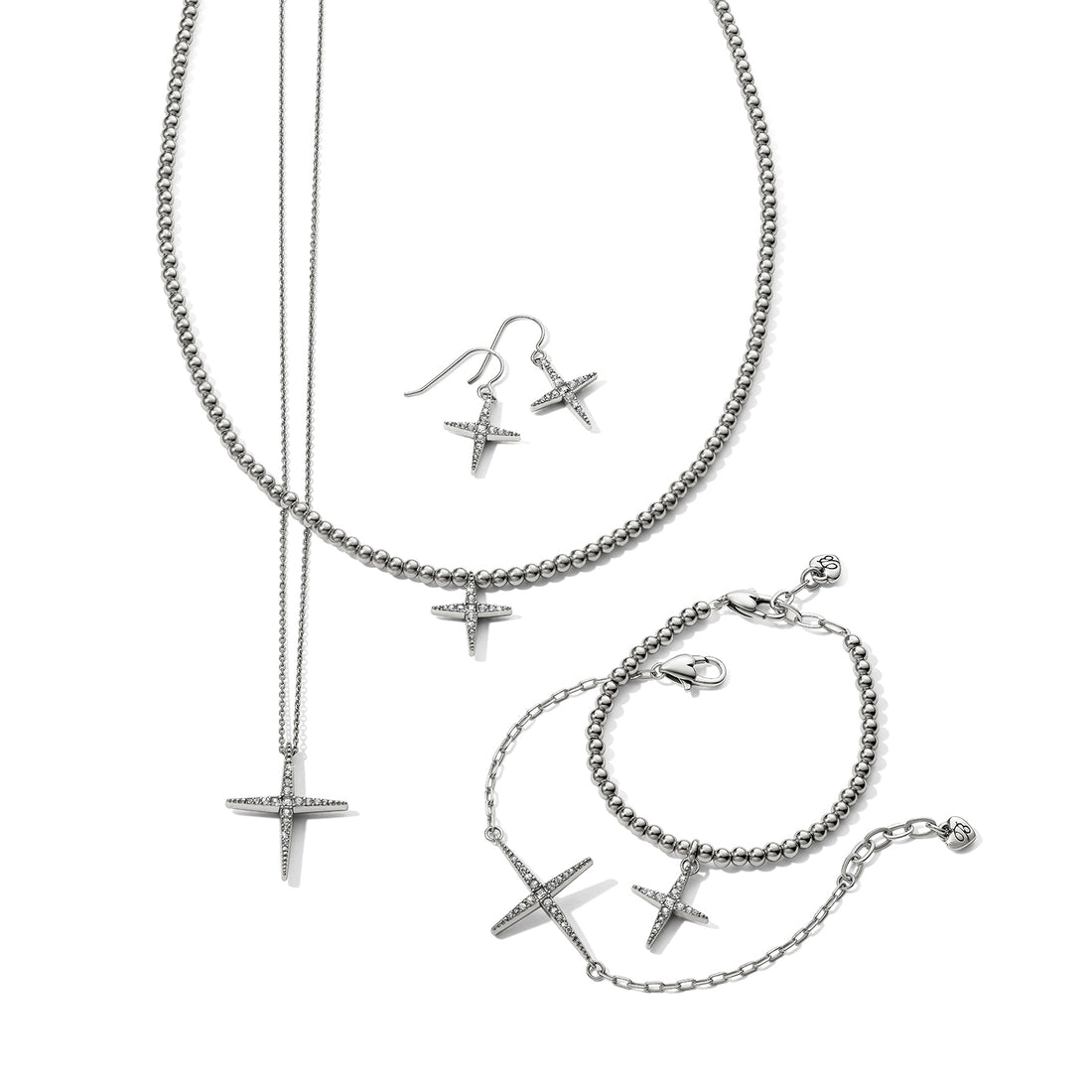Brighton | Illumina Radiance French Wire Cross Earrings
