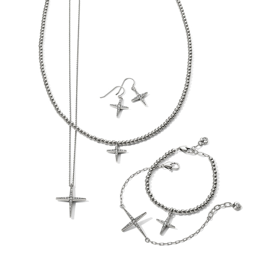 Brighton | Illumina Radiance French Wire Cross Earrings