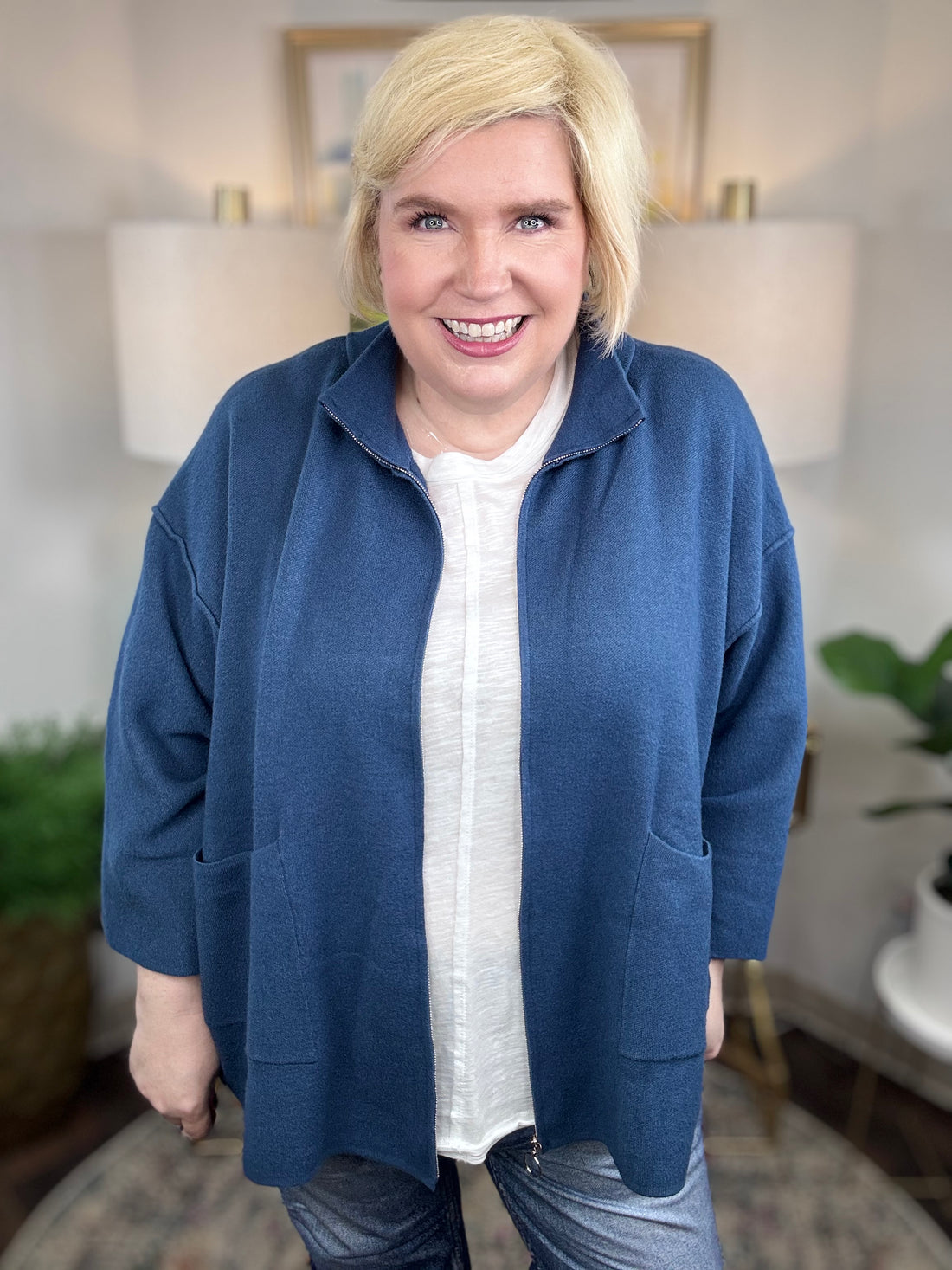 Coco & Carmen | Heavenly Luxe Zip Cardigan