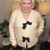 Hooked On Bows Cardigan-S-3X!