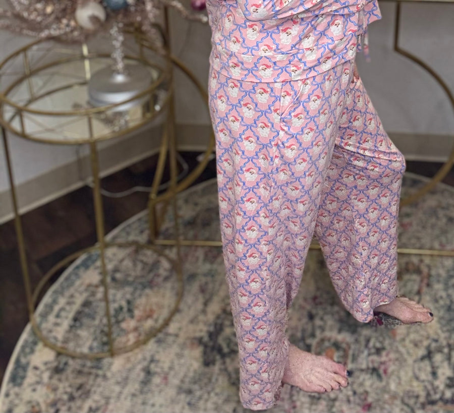 Mary Square Pajamas-Santa Bows