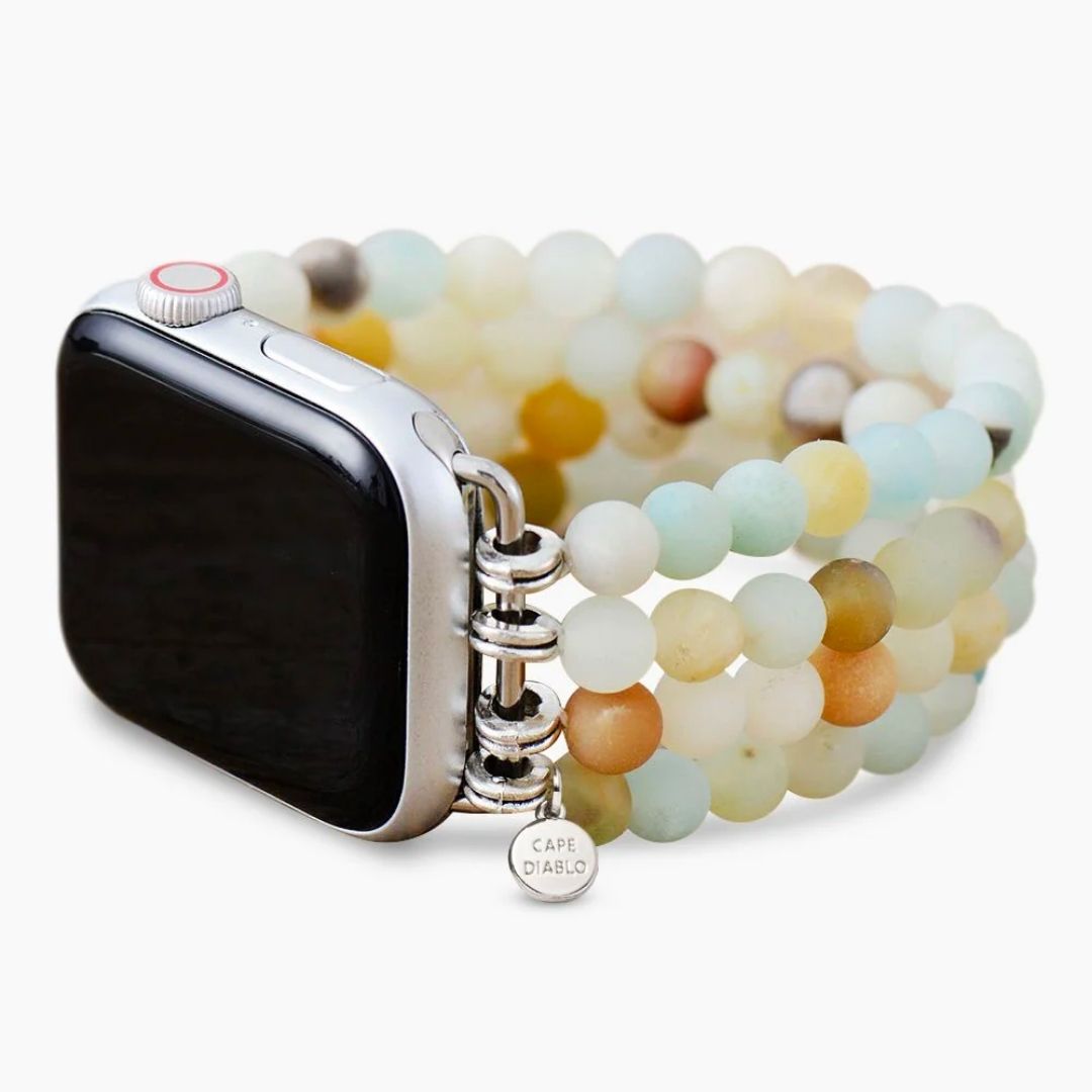 Amazonite Jasper Stretch Apple Watch Strap S