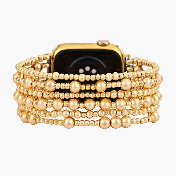 Golden Demure Stretch Apple Watch Strap Small