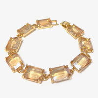 Emerald Cut Linked Bracelet-7 Colors!