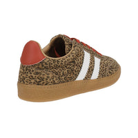 Corky's Heads Up Sneaker in mini leopard print with two side stripes