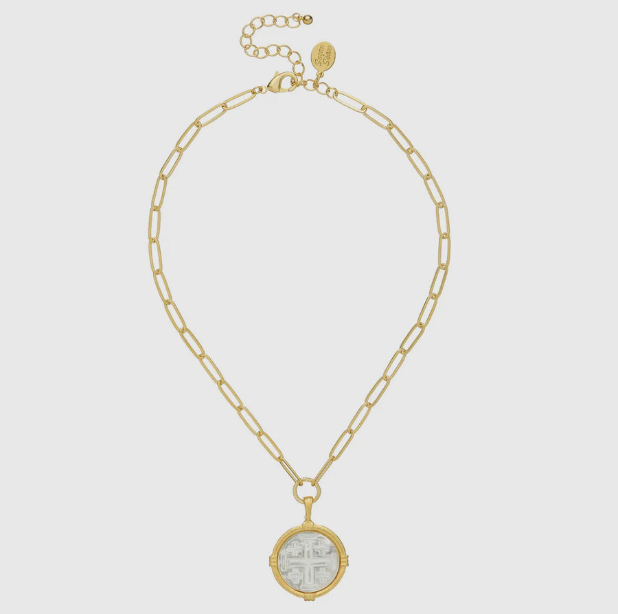 Susan Shaw | Ida Jerusalem Cross Paperclip Necklace