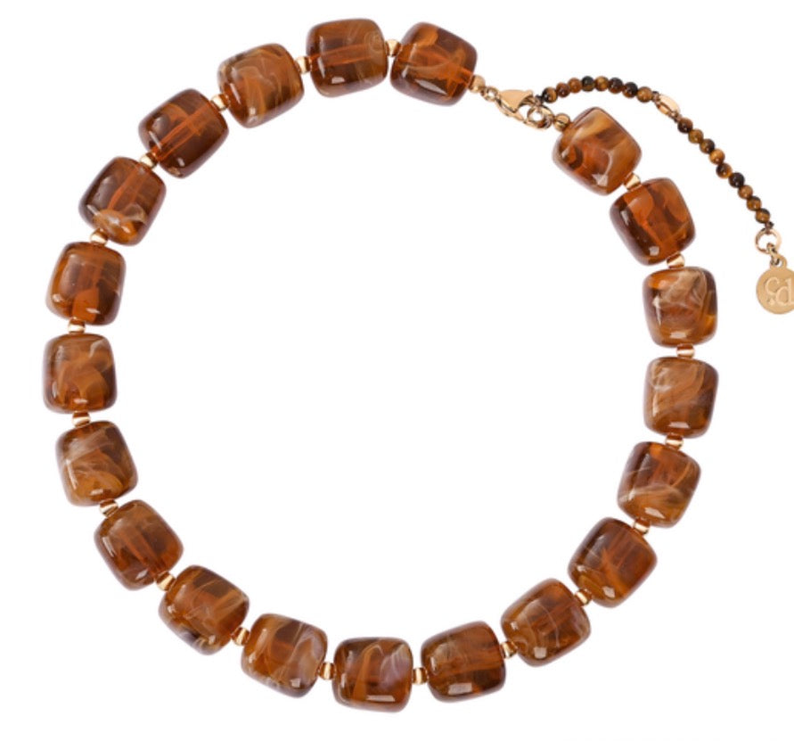 Cape Diablo | Chunky Square Bead Necklace-7 Colors