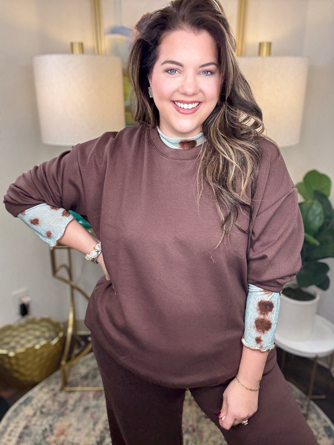 Dotted Line Layering Shirt-S-3X, 2 Colors!