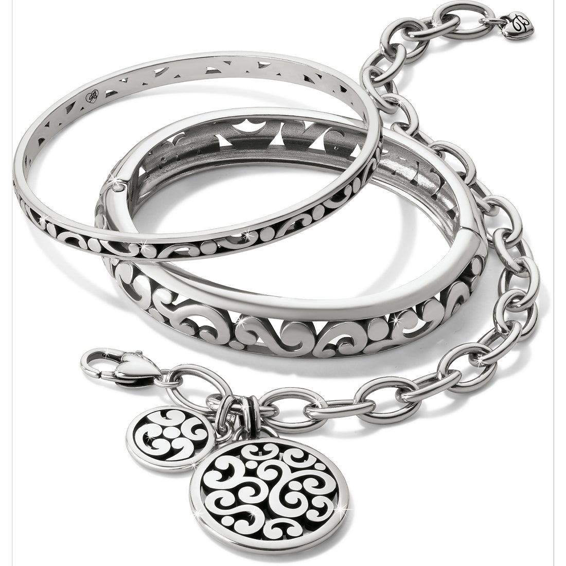 Brighton | Contempo Medallion Link Bracelet-Silver