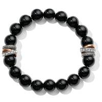 Brighton | Neptune's Rings Black Agate Stretch Bracelet