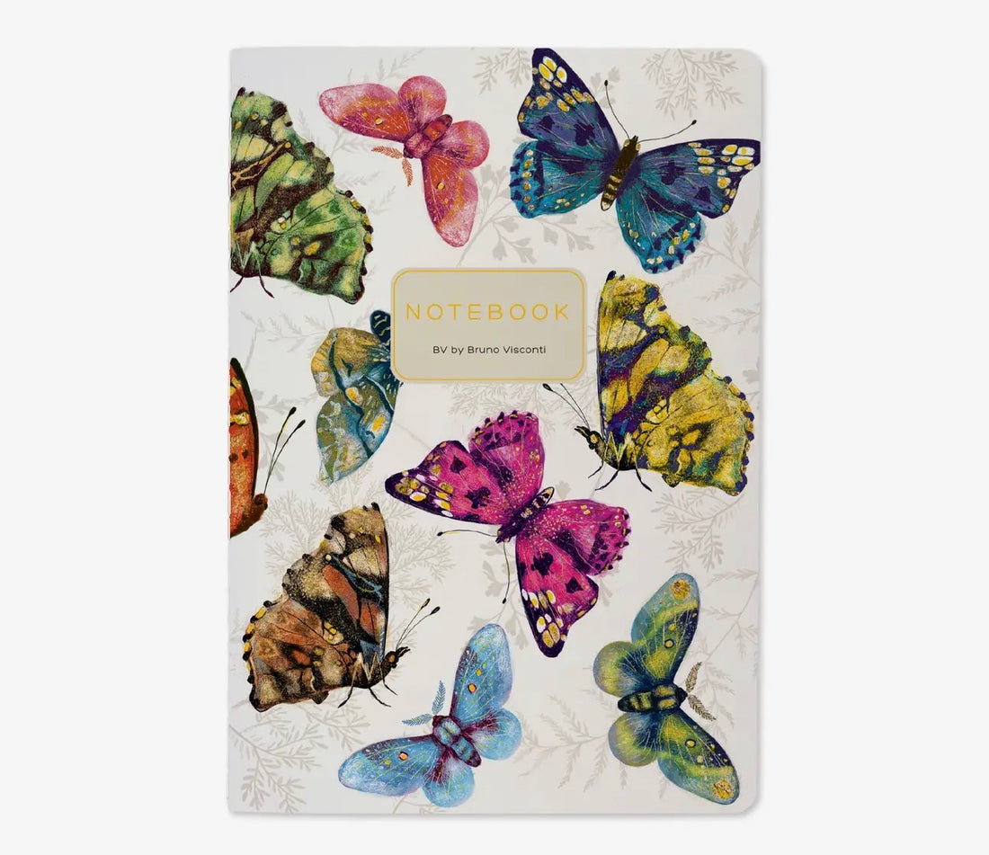 Notebook-Butterflies on White