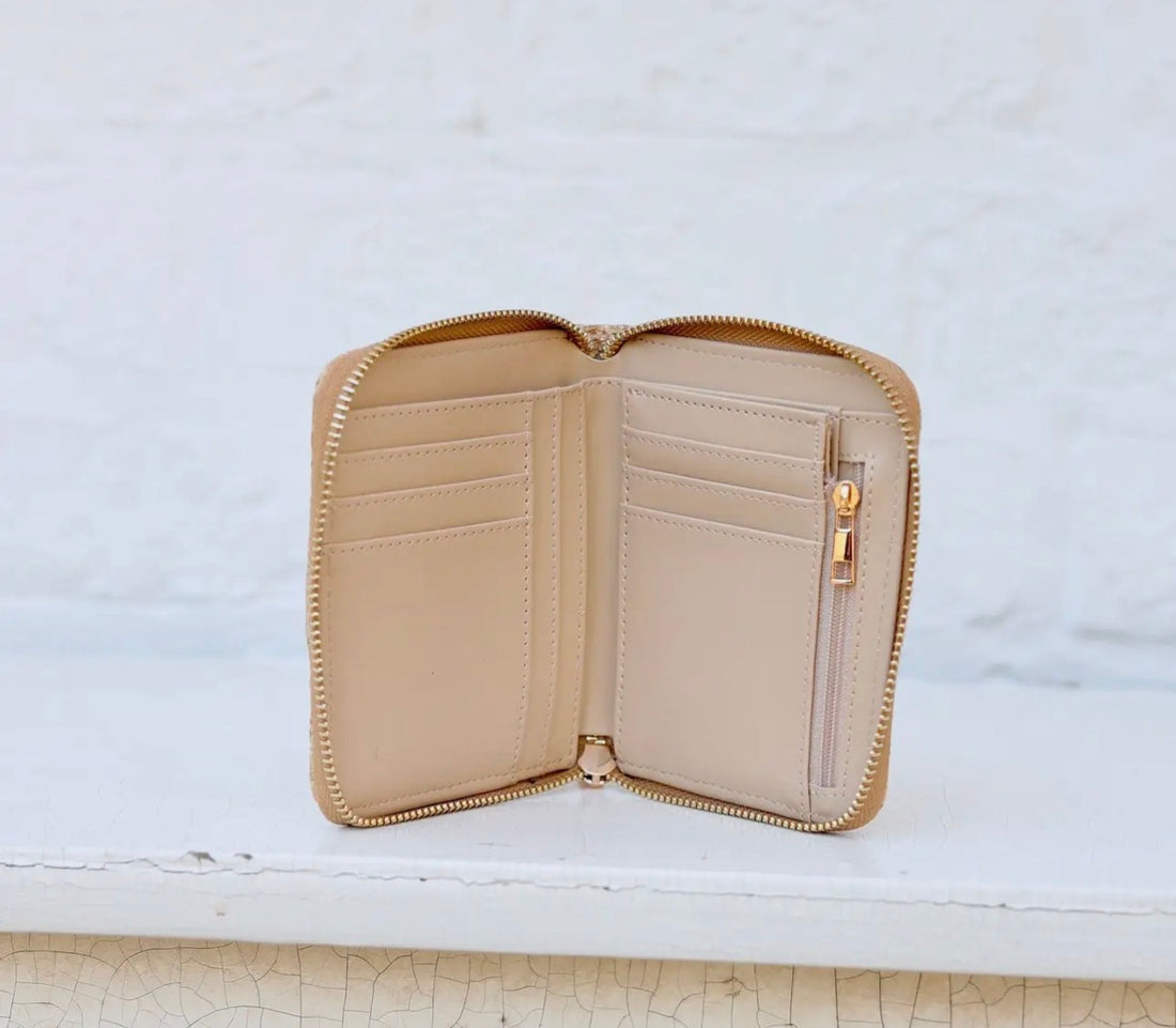 Caroline Hill | Blakely Wallet-Woven Tan