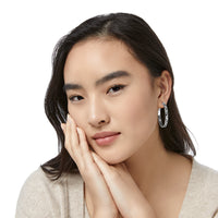 Brighton | Contempo Large Hoop Earrings-Silver