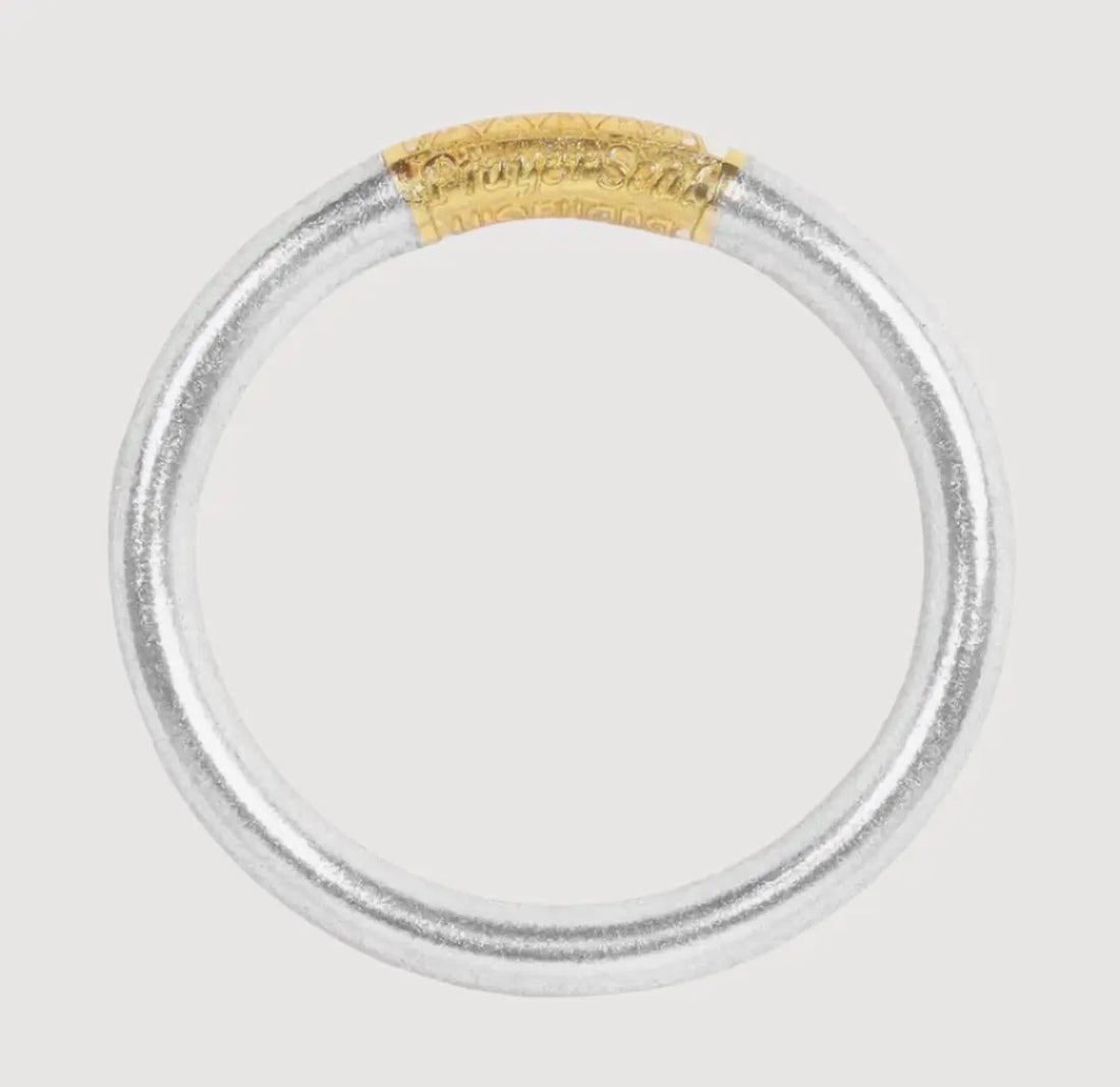 BuDhaGirl | Silver Tzubbie All Weather Bangle® (Awb®) - Serenity Prayer