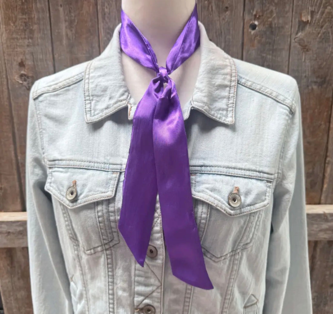 Purple Skinny Mini Wild Rag Scarf