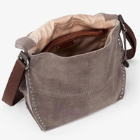 Silverlake Flap Crossbody - Mushroom Suede