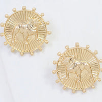 Caroline Hill | Carmen Coin Earrings-Standing Dog