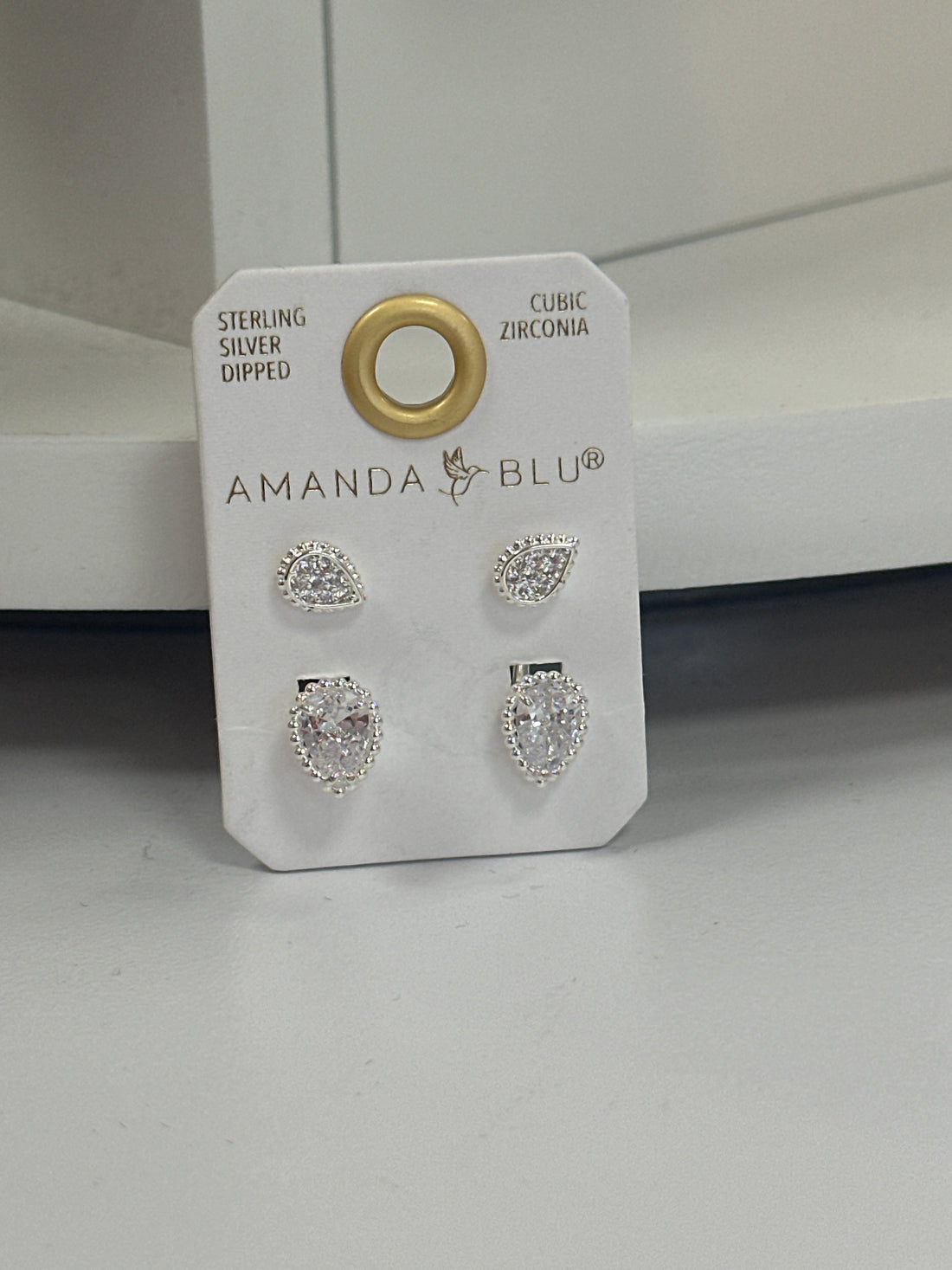 Silver CZ Stud/Drop Earring