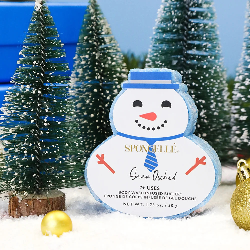 Spongelle Snow Orchid Snowman Buffer