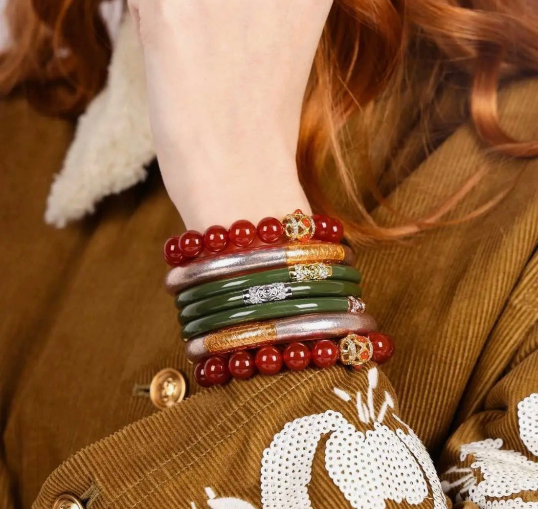 BuDhaGirl | Champagne Tzubbie All Weather Bangle® (Awb®) - Serenity Prayer