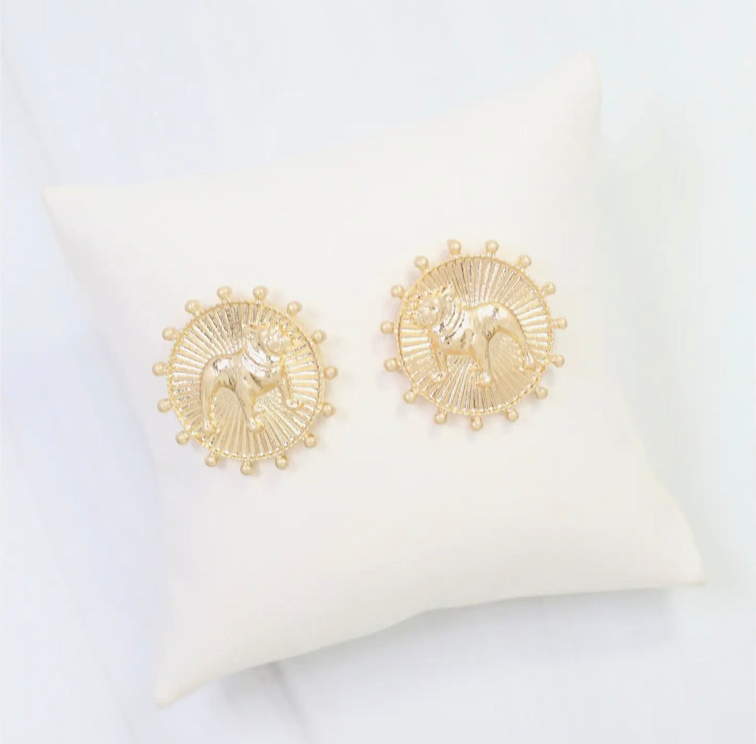 Caroline Hill | Carmen Coin Earrings-Standing Dog