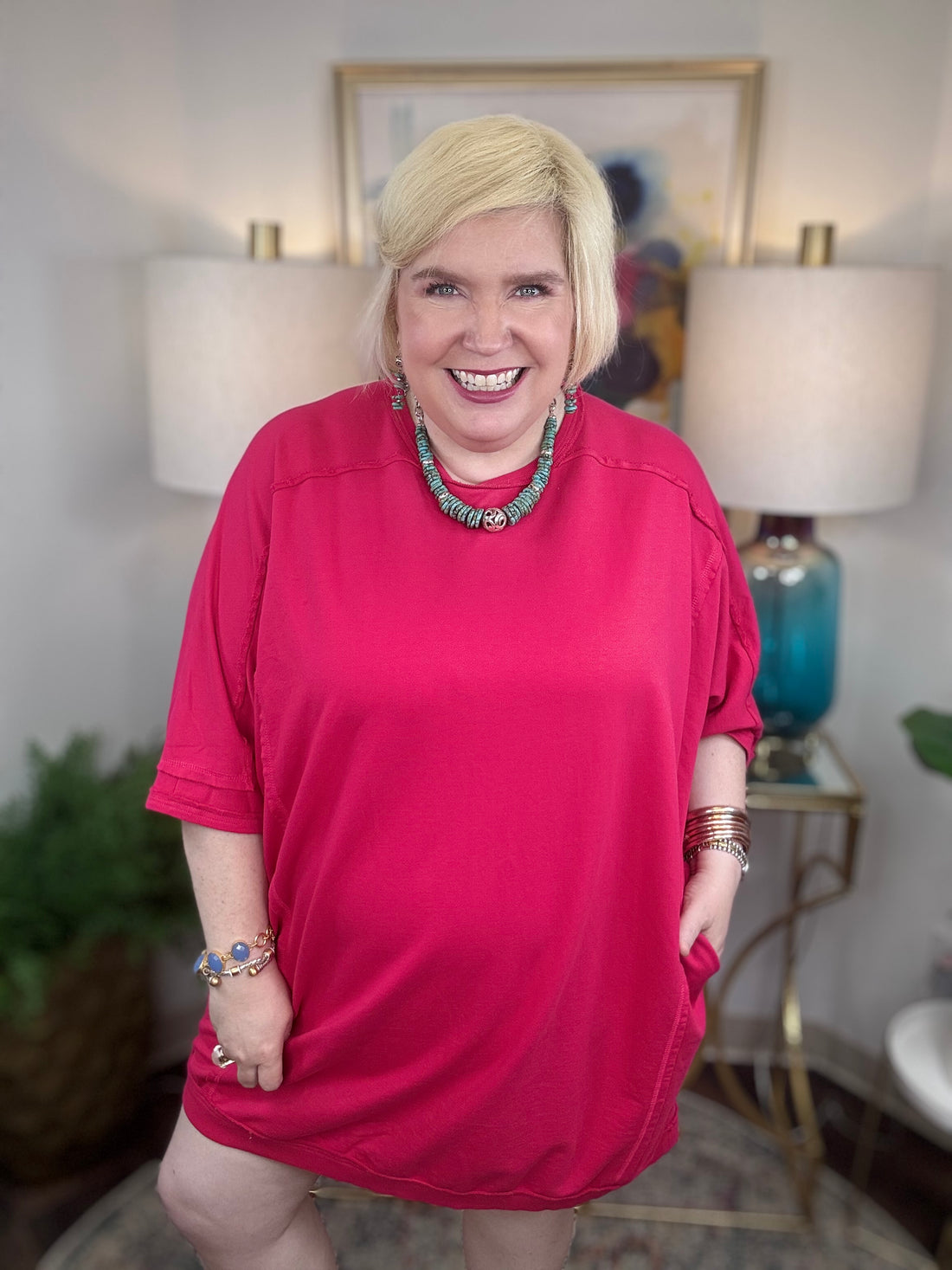 Strawberry Wine Curvy Dress