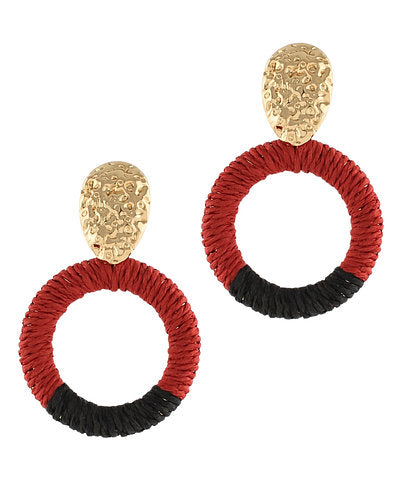 Spectator Raffia Earrings-4 Colors