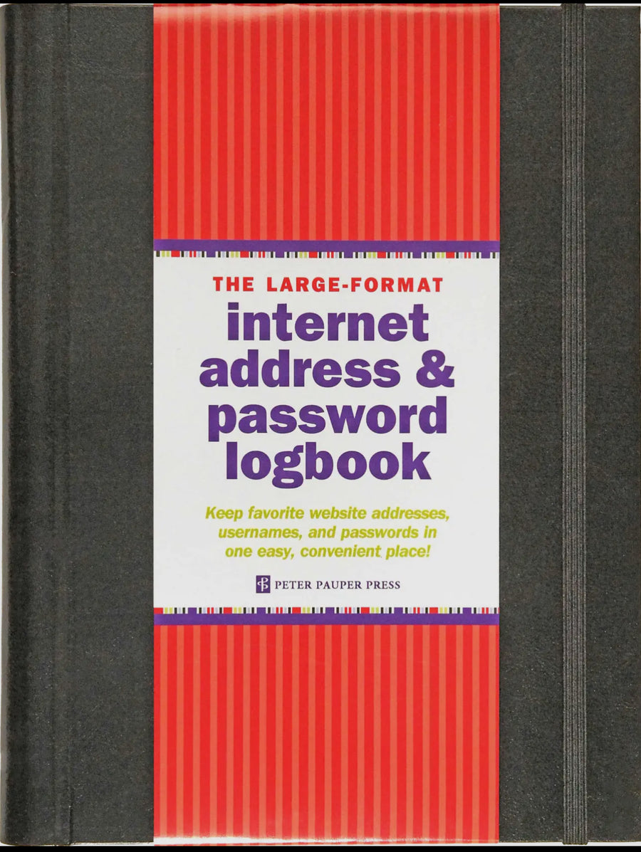 Large Format Internet Password Book