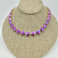 All That Glitters-Large Stone magnetic necklace in pink colorway with vibrant stone pendant