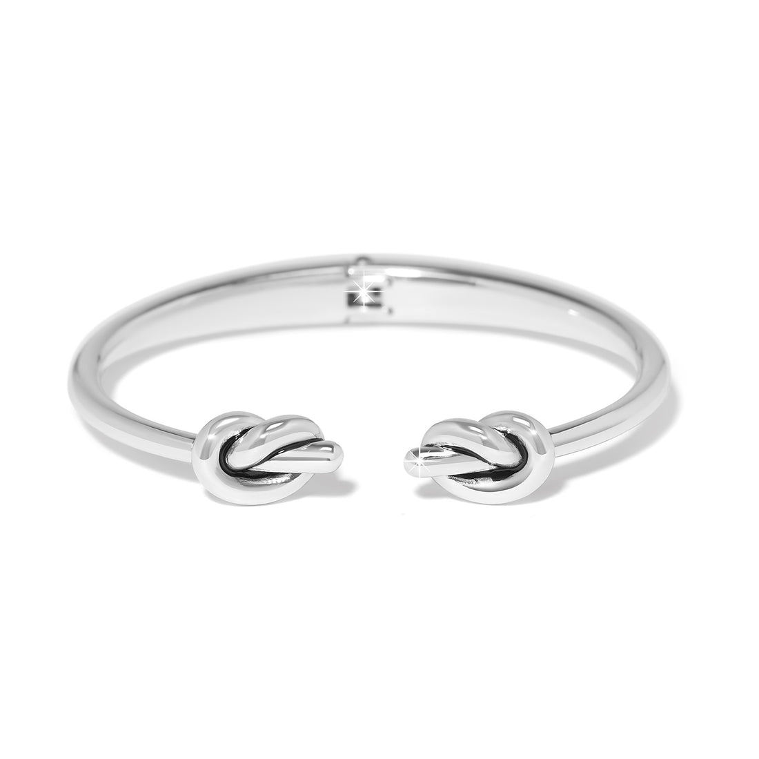 Brighton | Interlok Single Knot Open Hinge Bangle-Silver