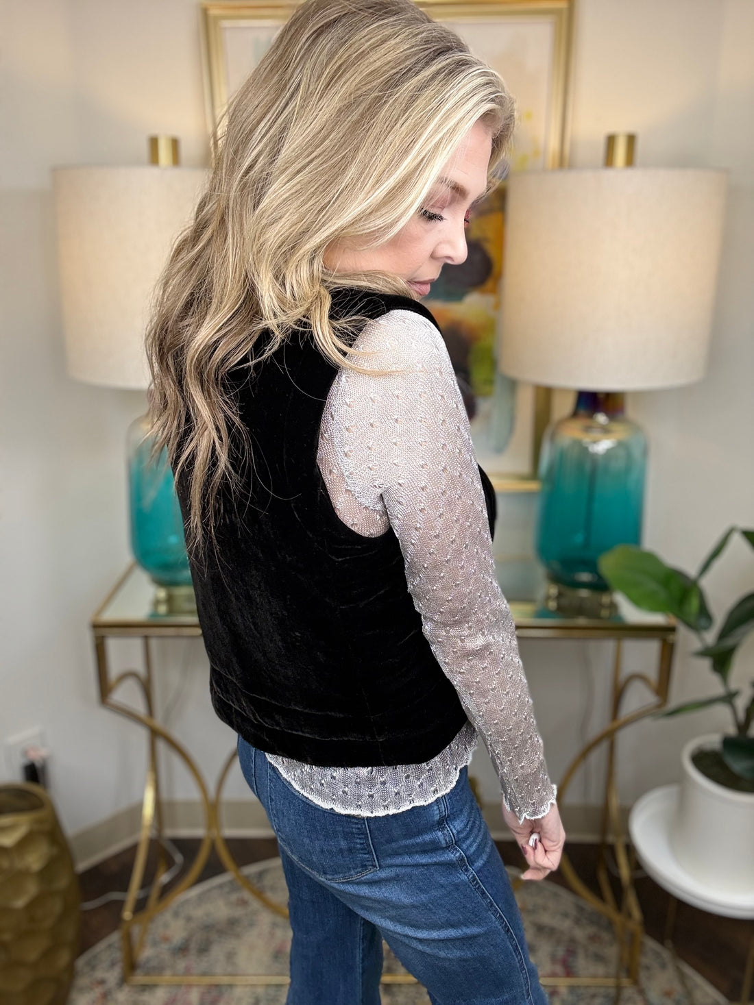 Silver Sly Mesh Layering Top-S-3X!