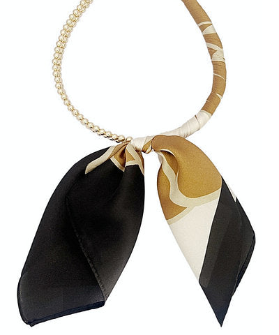 Bead and Scarf Necklace