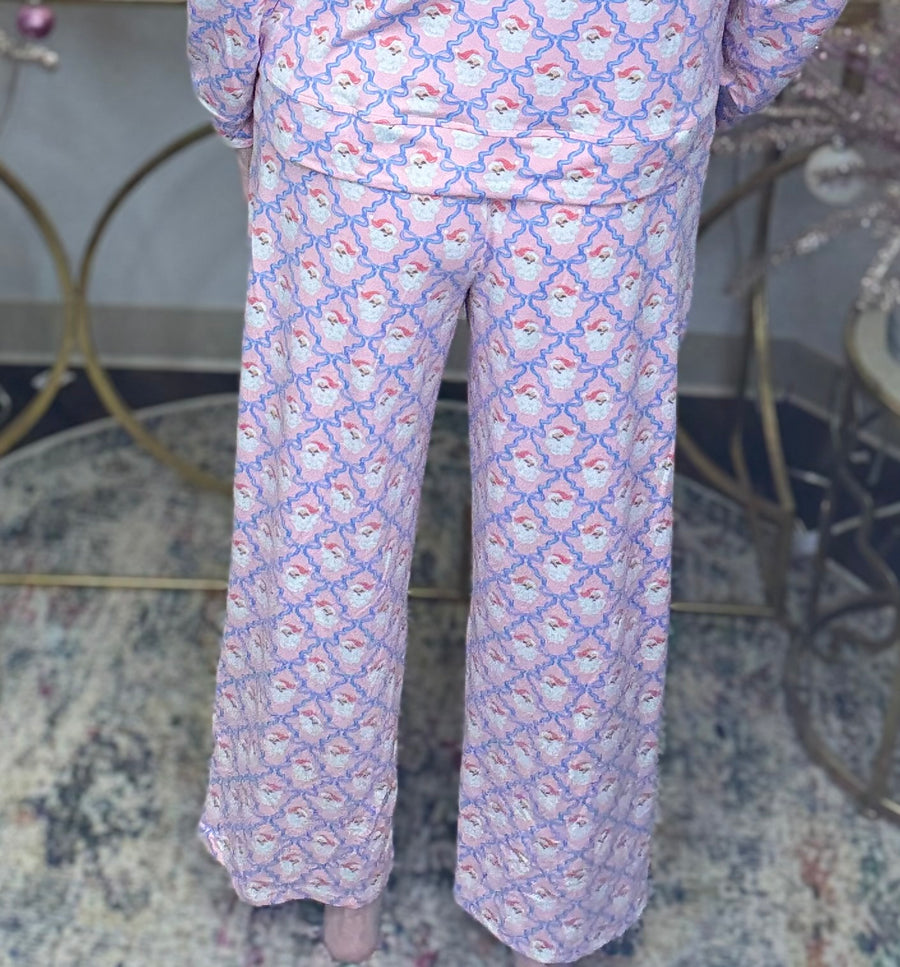 Mary Square Pajamas-Santa Bows