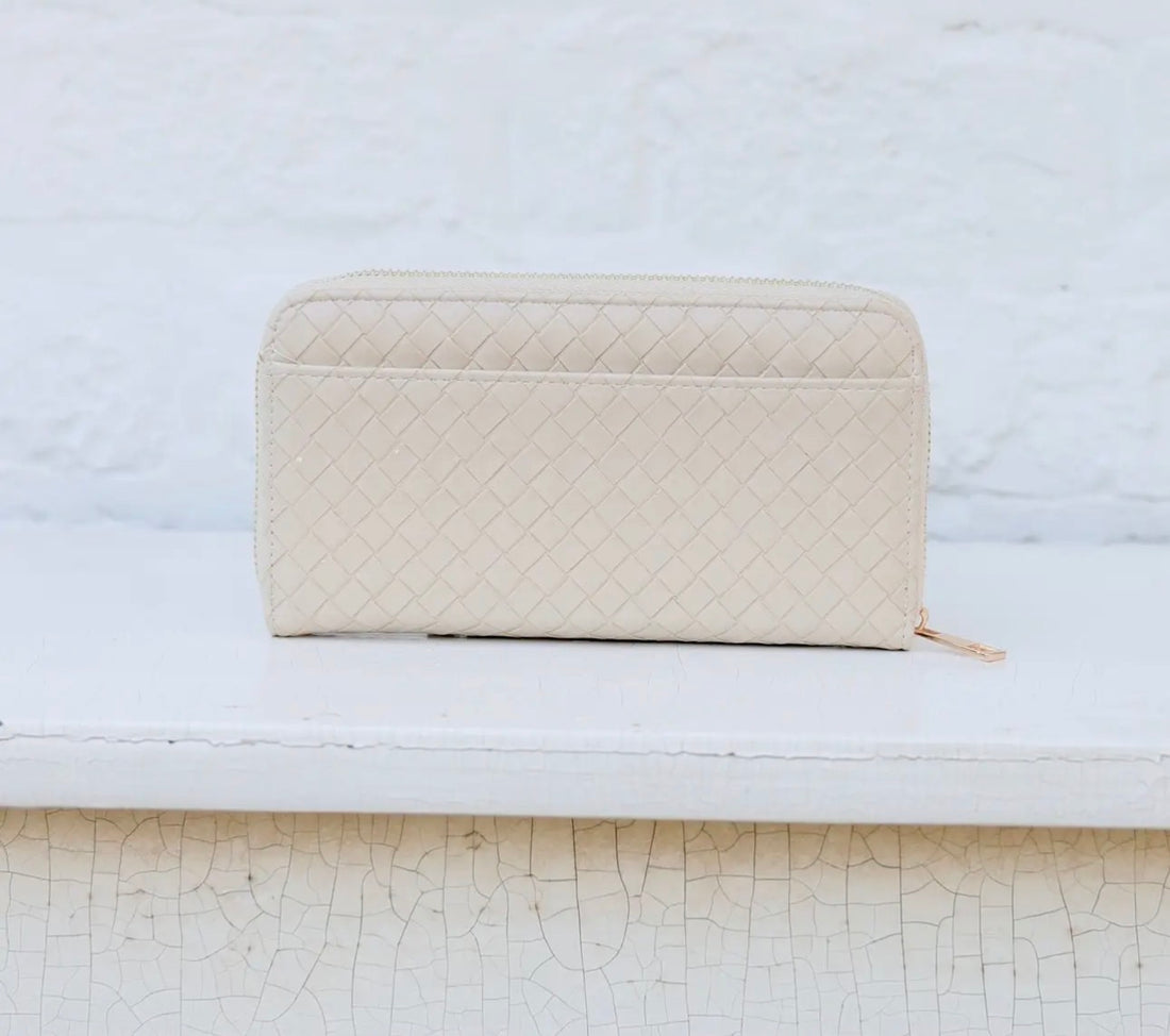 Caroline Hill | Penelope Wallet-Woven Almond