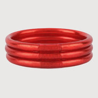 BuDhaGirl | Crimson All Weather Bangles® (Set of 3) - Serenity Prayer