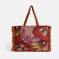 Coco+Carmen Adalee Floral Tote-Persimmon - The Shoppes at Coldwater