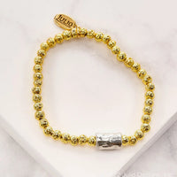 Julio Designs | Bago Hammered Stretch Bracelet-Gold