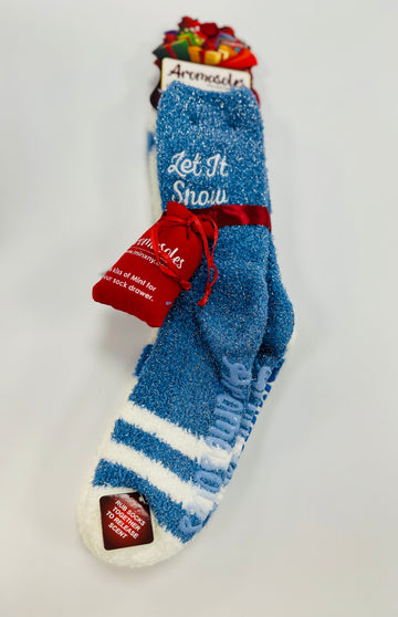 Aromasoles Shea Butter Holiday Socks 2 Pack