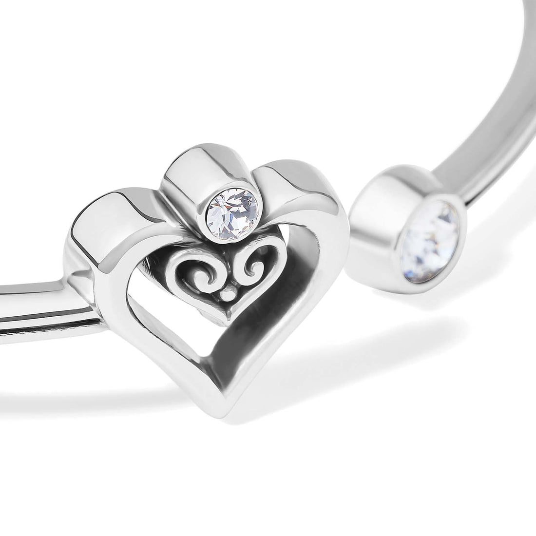 Brighton | Alcazar Duet Heart Open Hinged Bangle