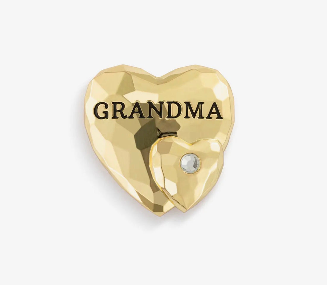 Grandma Double Heart Magnetic Frame Charm