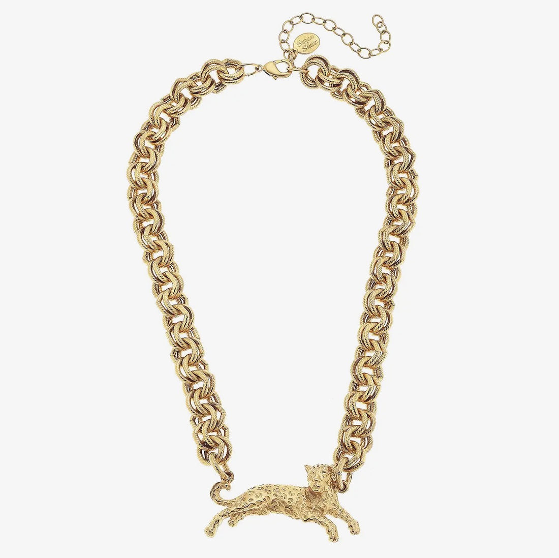 Susan Shaw | Gold Leopard Chain Necklace