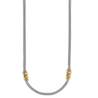 Brighton | Interlok Twist 2 Tone Double Chain Necklace