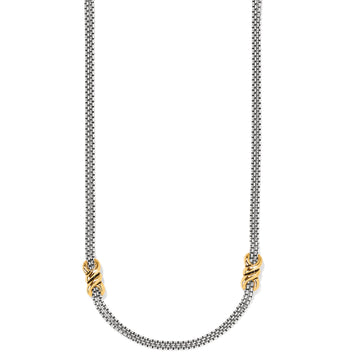 Brighton | Interlok Twist 2 Tone Double Chain Necklace