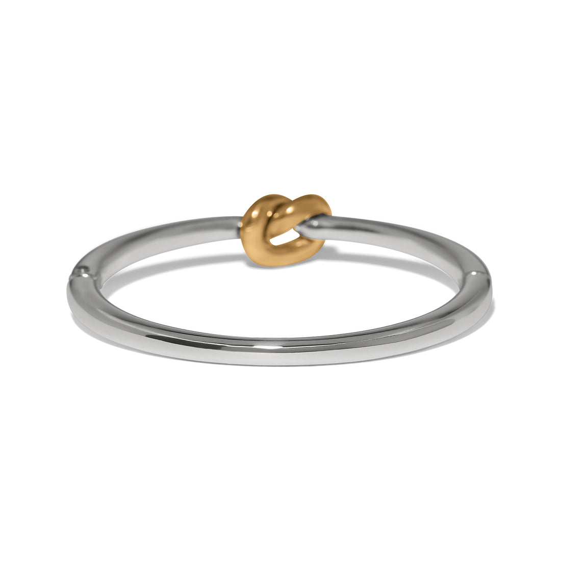 Brighton | Interlok Single Knot Hinged Bangle-Two Tone