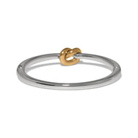 Brighton | Interlok Single Knot Hinged Bangle-Two Tone